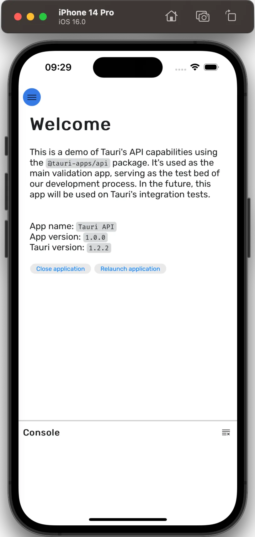 Vista previa de iOS